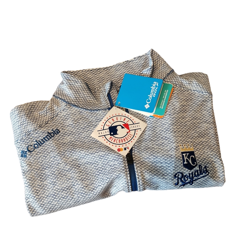 Men's Columbia Golf Omni-wick Rhythm Pullover Kansas City Riyals - Size Medium
